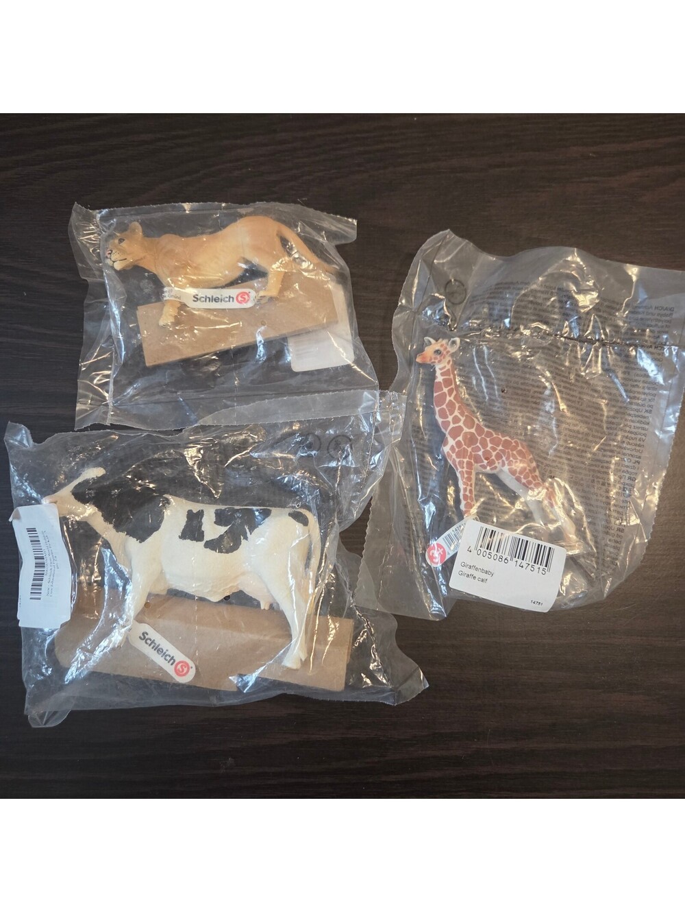 Schleich Animal figure Lot: Giraffe, Cow, Lioness